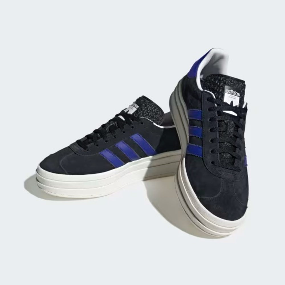 Adidas Gazelle Bold Core Black Lucid Blue Sneaker